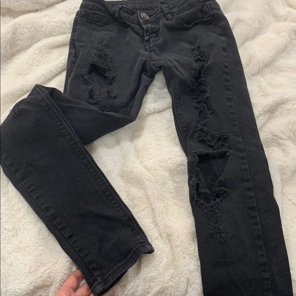 Black Ripped Jeans - Picture 4 of 5